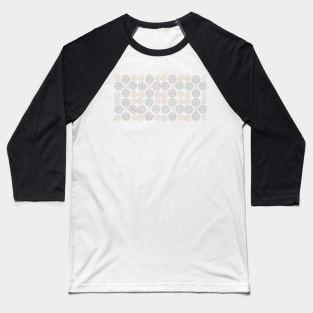 Silver Gold Mandala Pattern Design Baseball T-Shirt